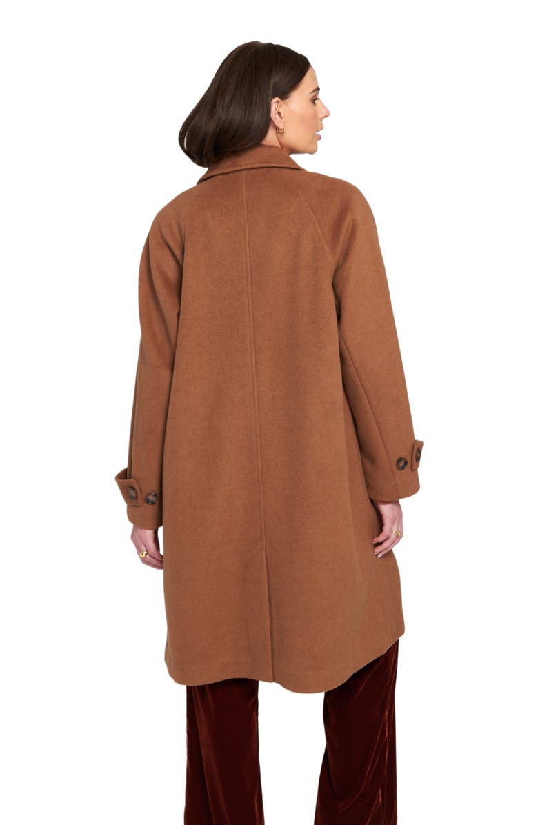 ELLE Collection Melton Coat Teddy, Alternate, color, Toffee