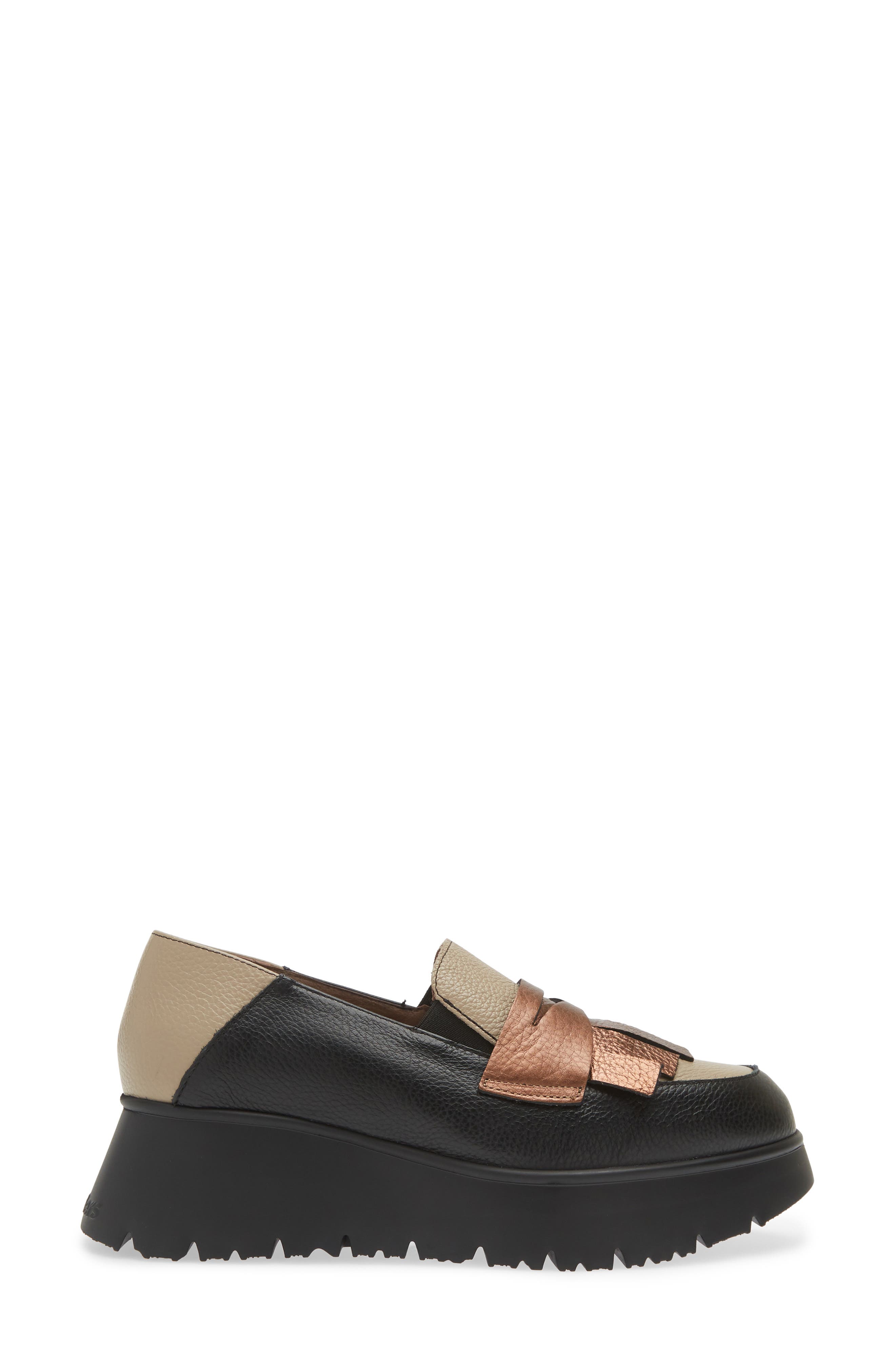 Wonders Kiltie Platform Loafer, Alternate, color, 