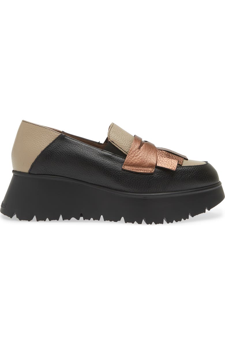 Wonders Kiltie Platform Loafer, Alternate, color,