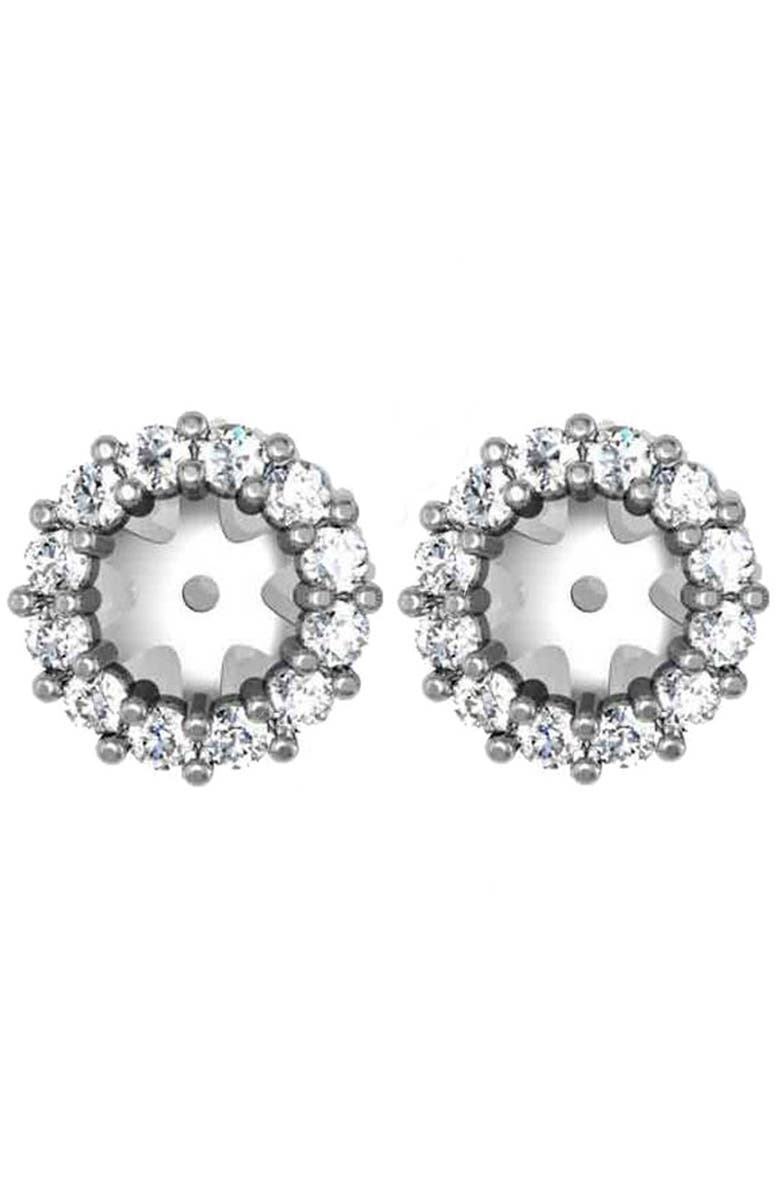 Bliss Diamond 1/2ct Halo Diamond Earring Jackets 14K Gold, Main, color, 