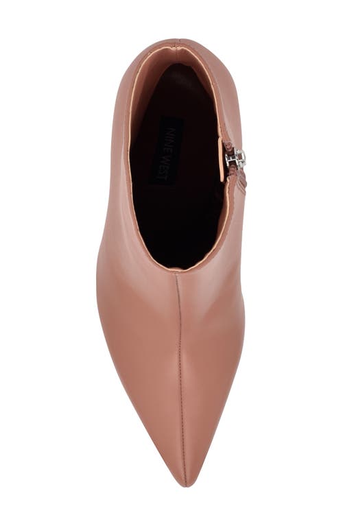 Nine West Farrah Leather Stiletto Bootie In Neutral