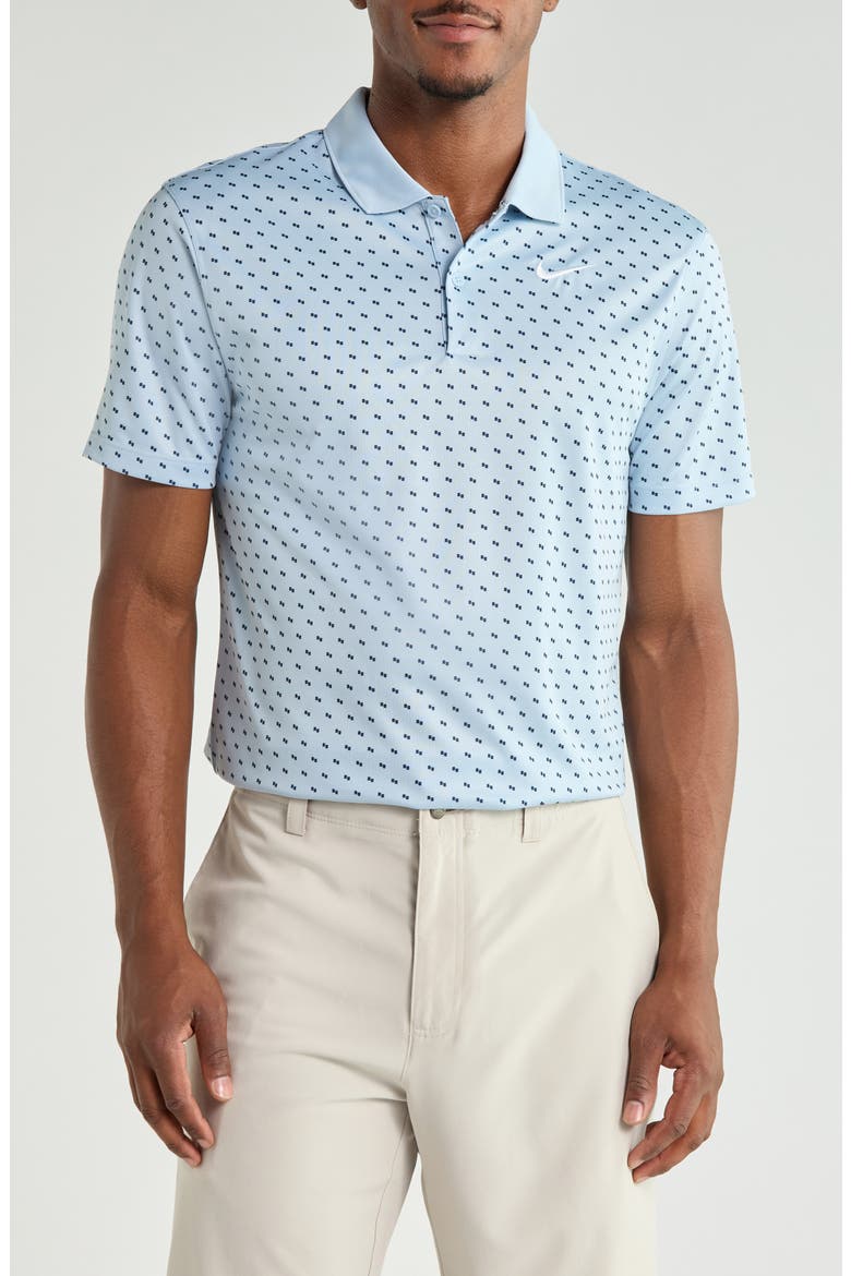 Dri-FIT Velocity Performance Golf Polo, Main, color, LIGHT ARMORY BLUE/ WHITE