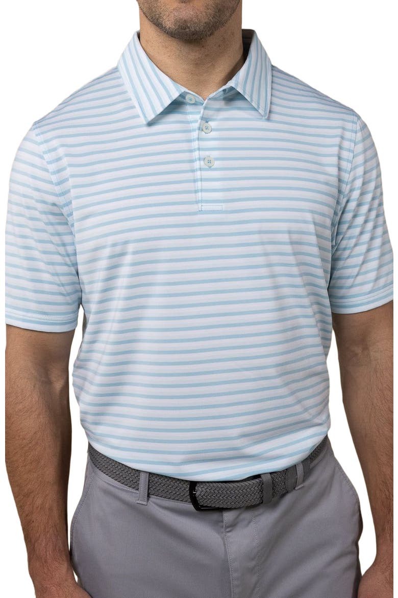 Ivy Stripe Polo, Alternate, color, Seaside