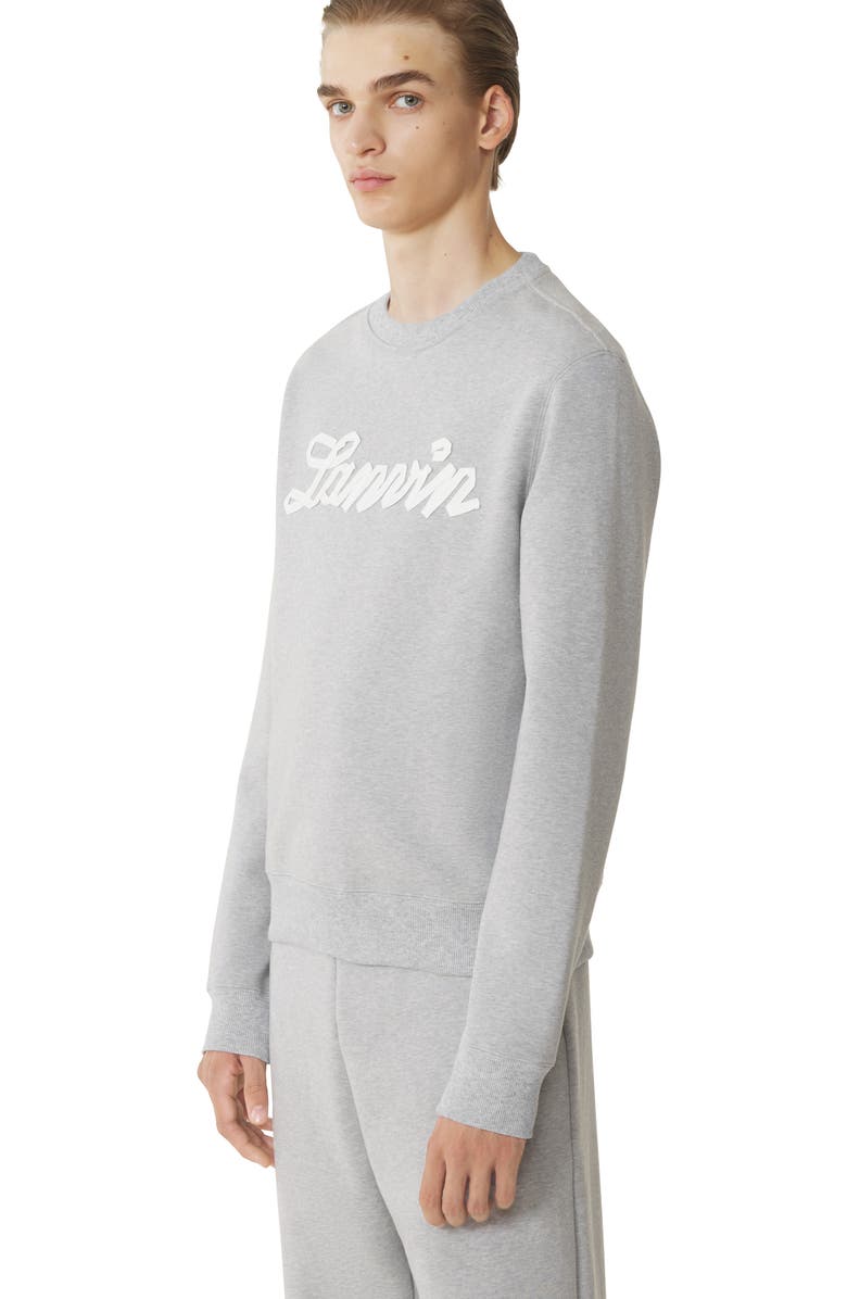Lanvin Ribbon Sweatshirt, Alternate, color, Heather Grey
