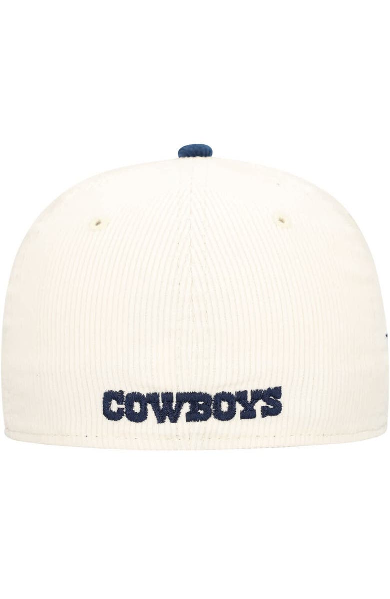 New Era Men's New Era Cream/Navy Dallas Cowboys Corduroy 59FIFTY Fitted Hat, Alternate, color,