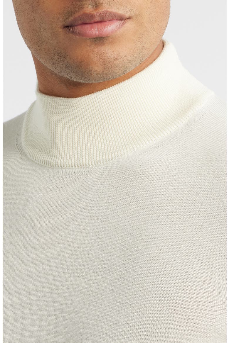 Mock Neck Wool & Silk Sweater, Alternate, color, ECRU