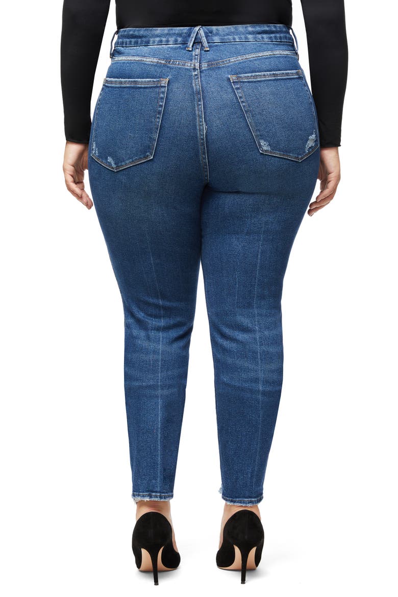 Good Curvy High Waist Skinny Jeans, Alternate, color, BLUE329