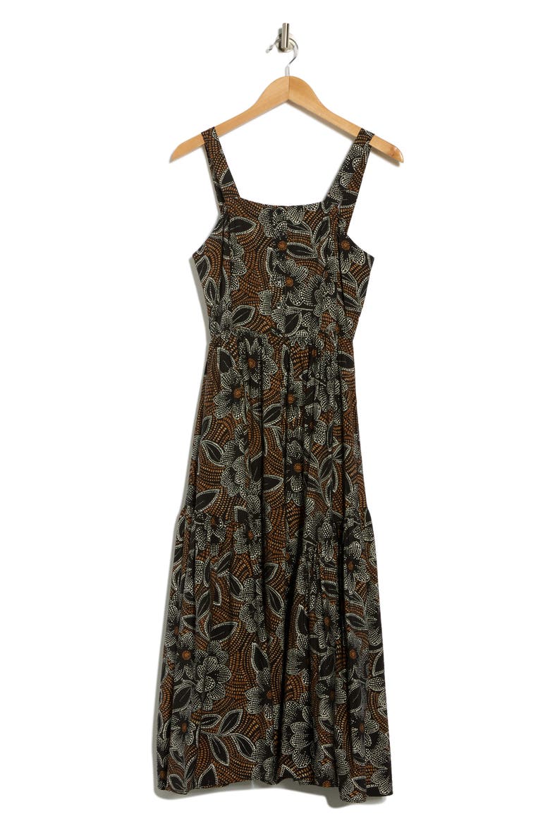 Maxi Dress, Alternate, color, BLACK/ TAN