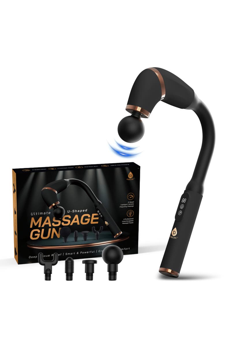 PURSONIC Ultimate U-Shaped Massage Gun, Alternate, color, Black