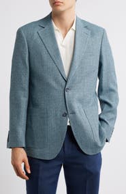 Nordstrom Henrik Trim Fit Italian Wool & Linen Blend Jacket