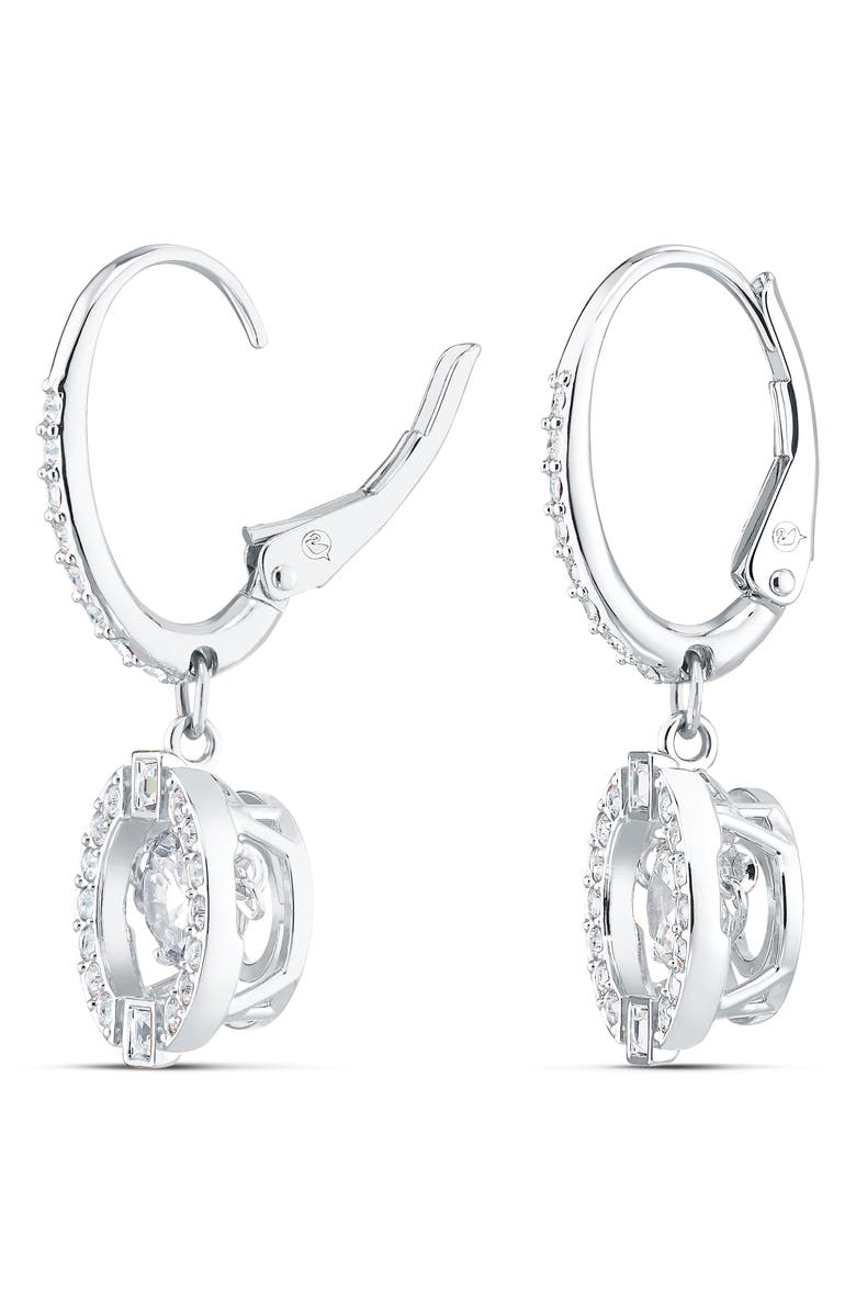 Swarovski Sparkling Dancing Crystal Drop Earrings, Alternate, color, White