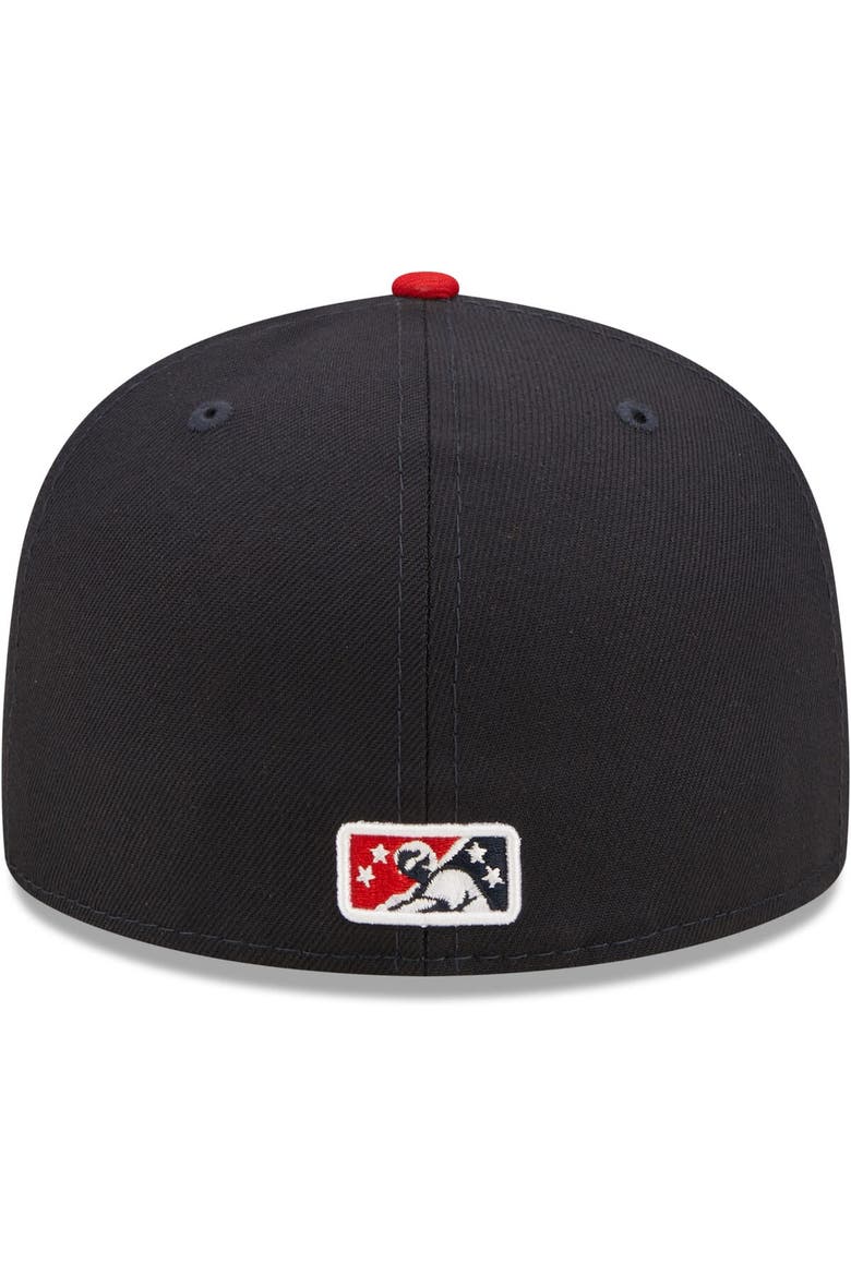 Men's New Era Navy Nashville Sounds Authentic Collection Road 59FIFTY Fitted Hat, Alternate, color, Navy