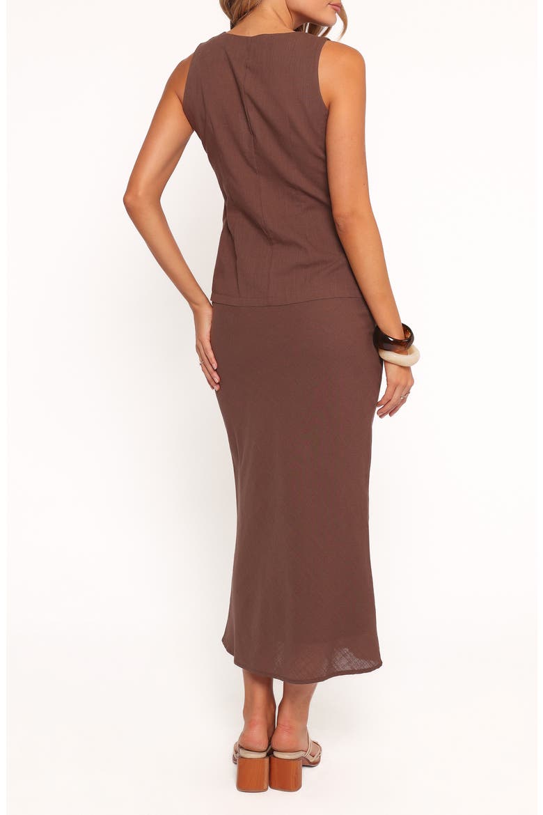 Two-Piece Vest and Maxi Skirt Vest, Alternate, color, CHOCOLATE BROWN