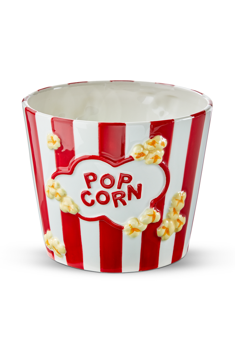 Everyday Multi Earthenware Popcorn Serving Bowl, Main, color, Green