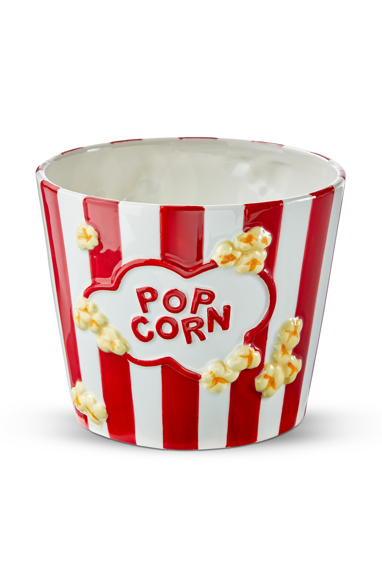 tag Everyday Multi Earthenware Popcorn Serving Bowl 68 oz 6.7x6.7x5.5 in, Main, color, Green