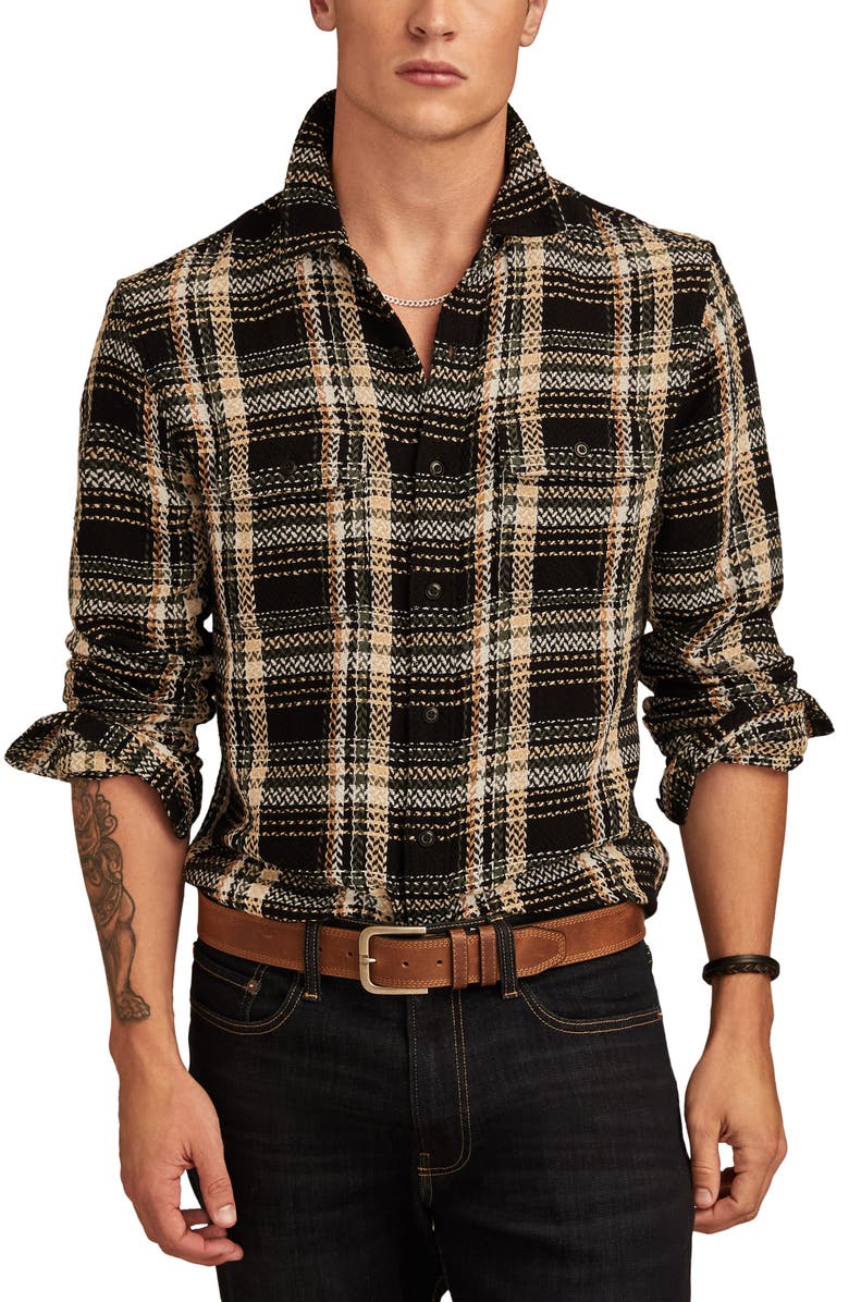Lucky Brand Humboldt Herringbone Plaid Button-Up Shirt, Main, color,