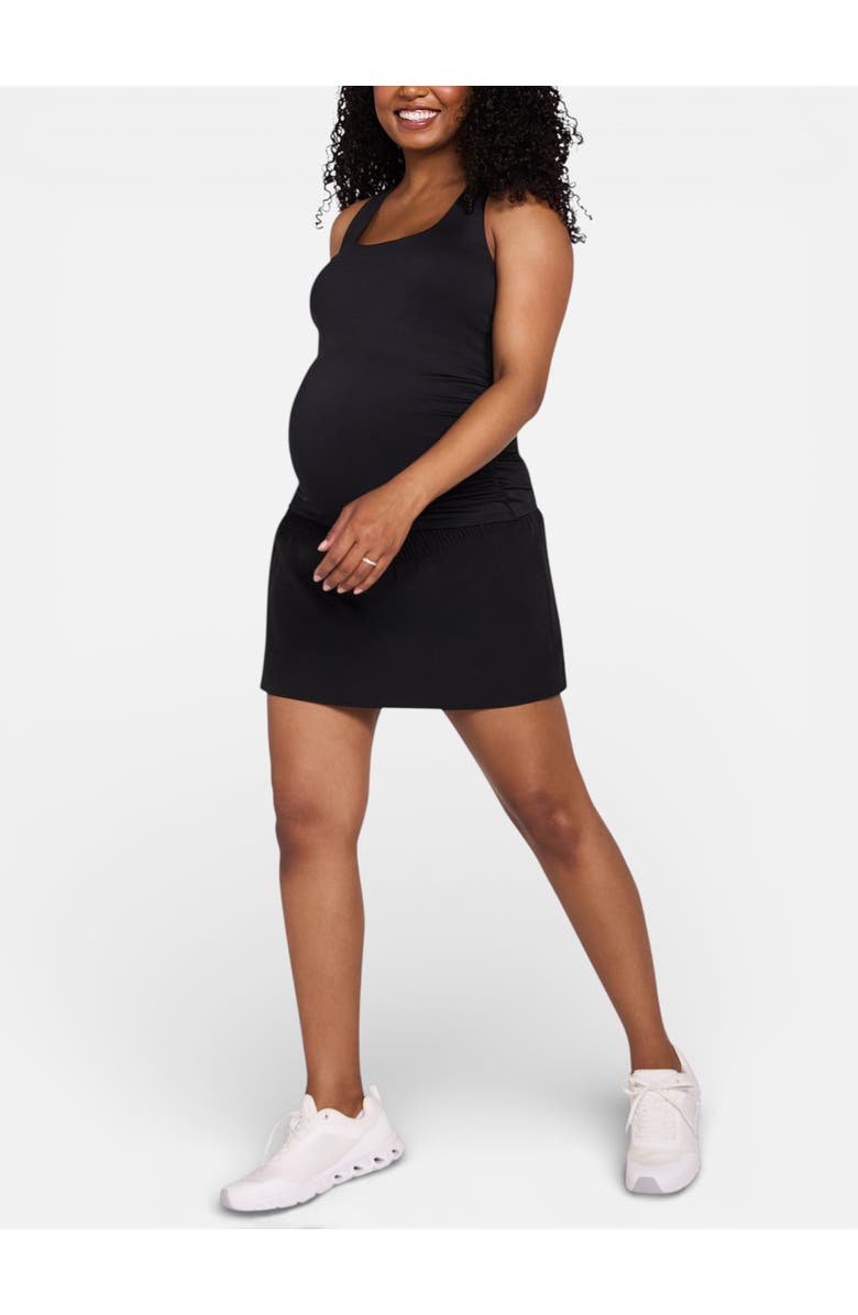 MOTHERHOOD MATERNITY Scoop Neck Racerback Active Tank with Support, Alternate, color, Black