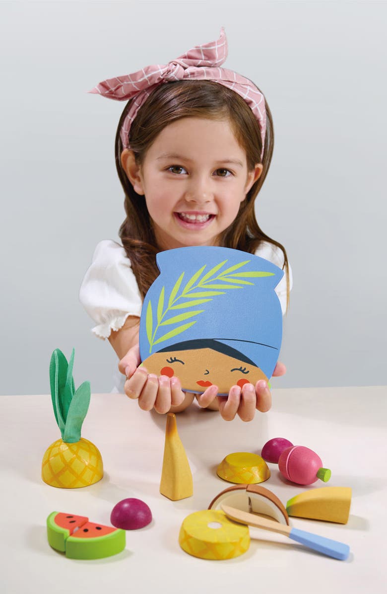 Tender Leaf Toys Tropical Fruit Cutting Board Playset, Alternate, color, Multi