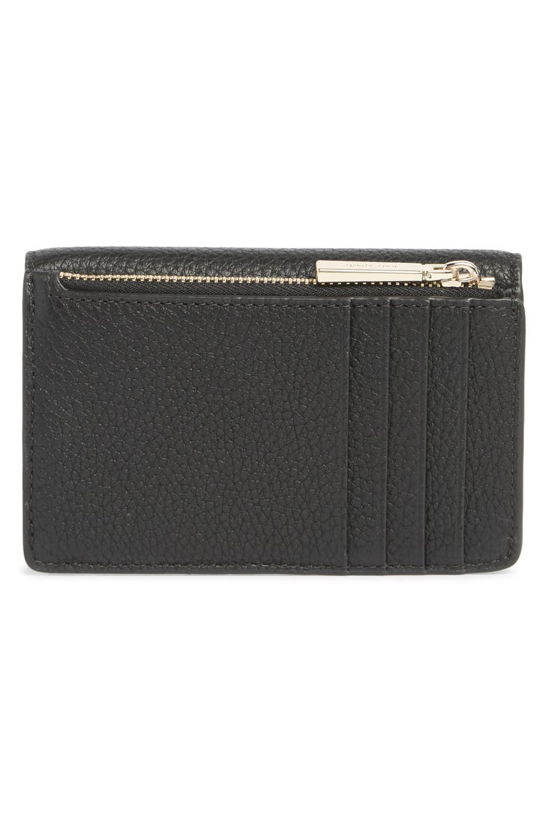 small flap card wallet, Alternate, color, BLACK