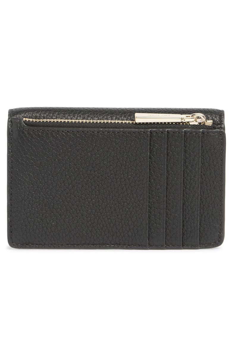 Kate Spade New York small flap card wallet, Alternate, color, Black