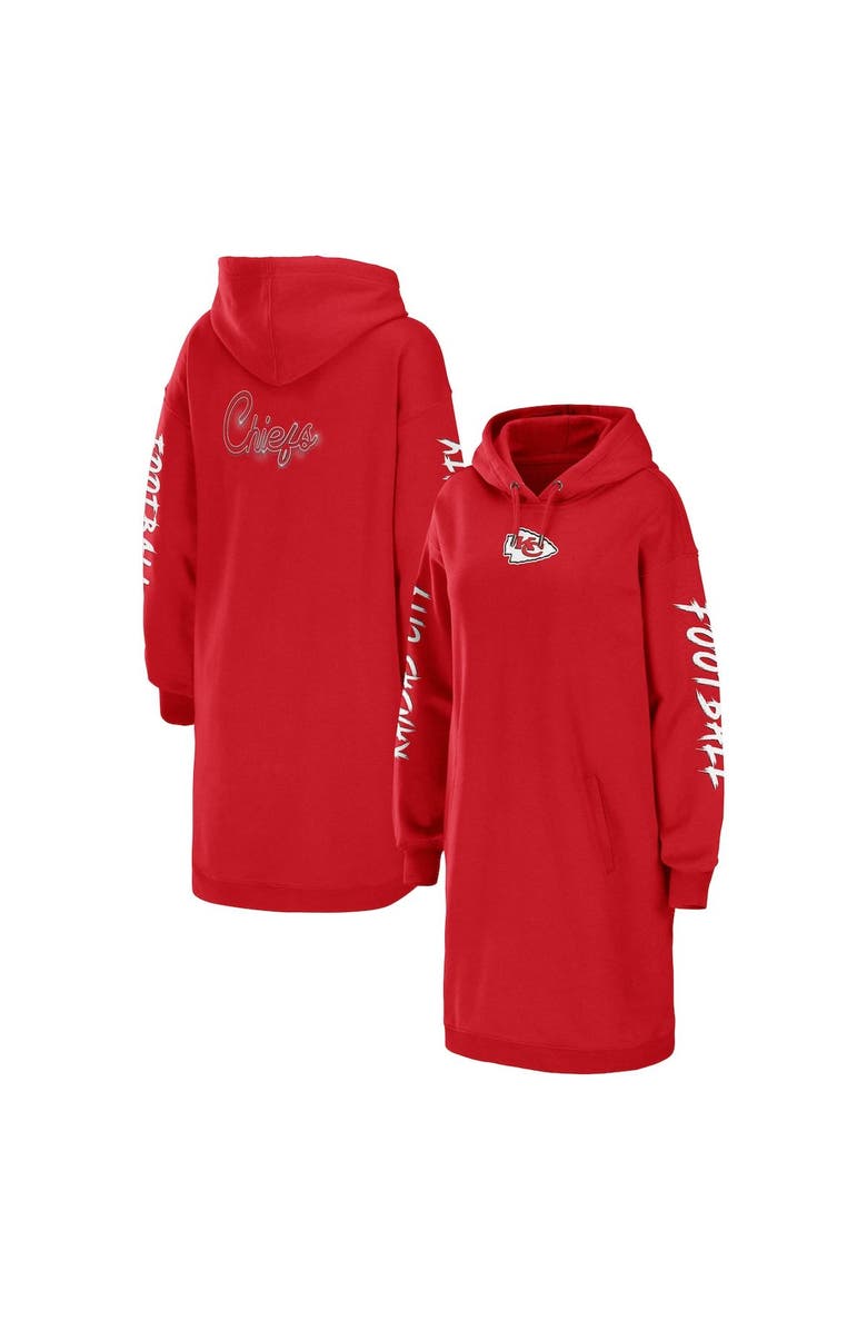 WEAR by Erin Andrews Women's WEAR by Erin Andrews Red Kansas City Chiefs Hoodie Dress, Main, color, 