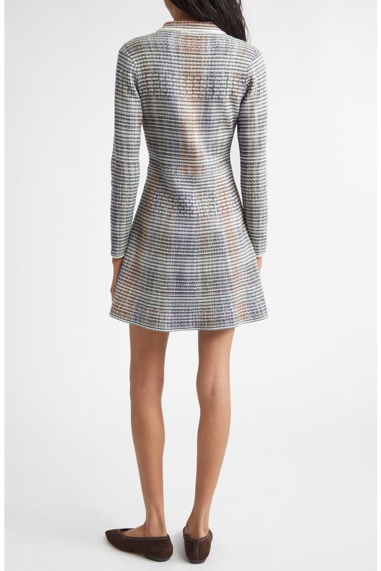Lauper Tweed Knit Minidress, Alternate, color, DARK HUNTER GREEN MULTI
