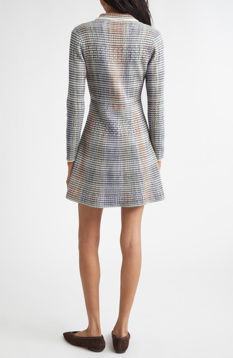 Veronica Beard Lauper Tweed Knit Minidress, Alternate, color, Dark Hunter Green Multi