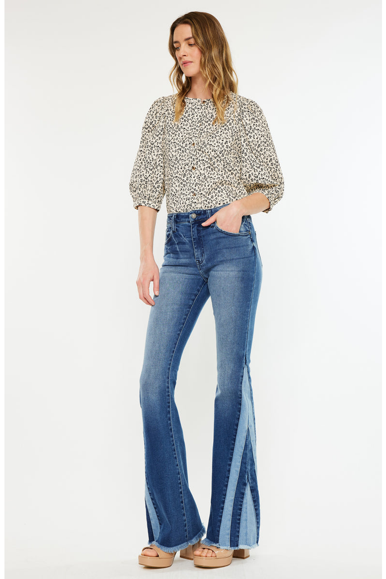 Treasure High Rise Flare Stretch Jeans, Alternate, color, Medium Wash