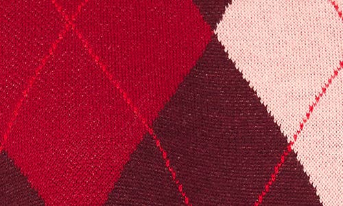 Cece By Cynthia Steffe Pointelle Chevron Stripe Crewneck Sweater In Red