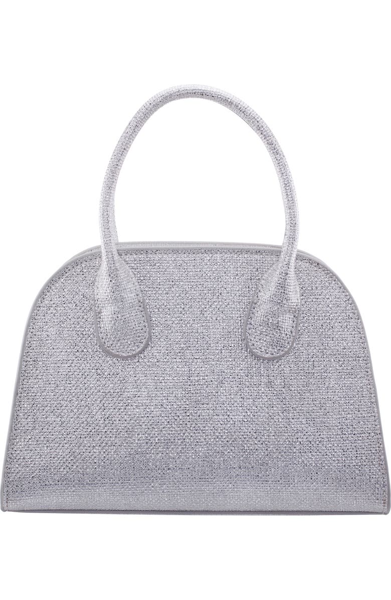 Nina Yorke Top Handle Bag, Alternate, color, Silver