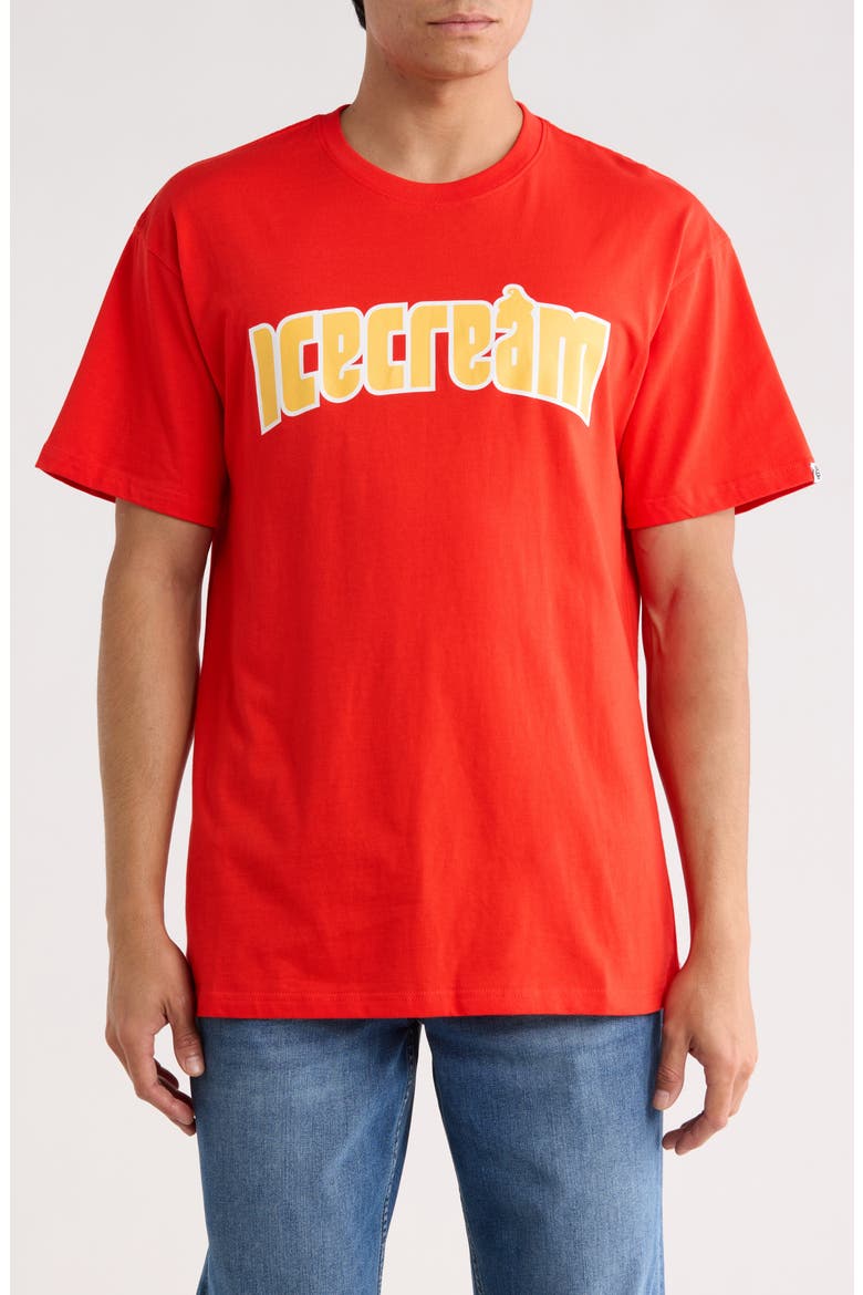 Vanilla Graphic T-Shirt, Main, color, FIERY RED