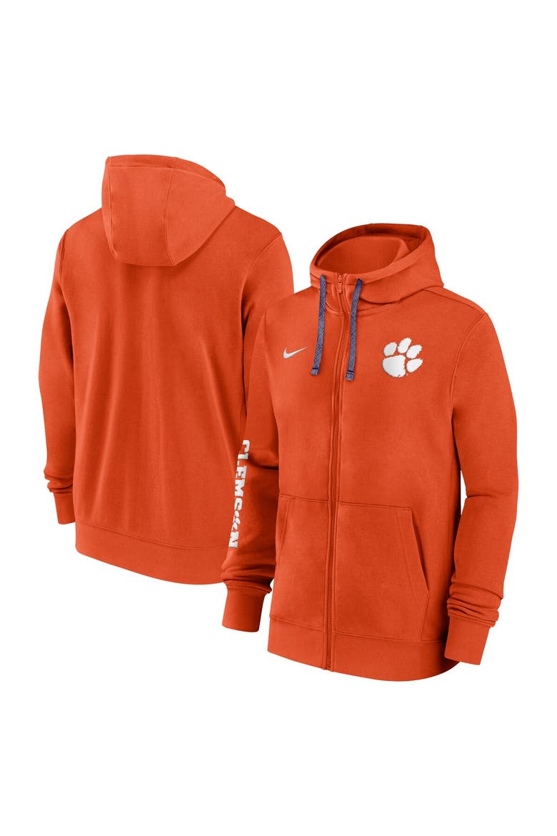 Men's Nike Orange Clemson Tigers 2024 Sideline Full-Zip Hoodie, Main, color, Orange