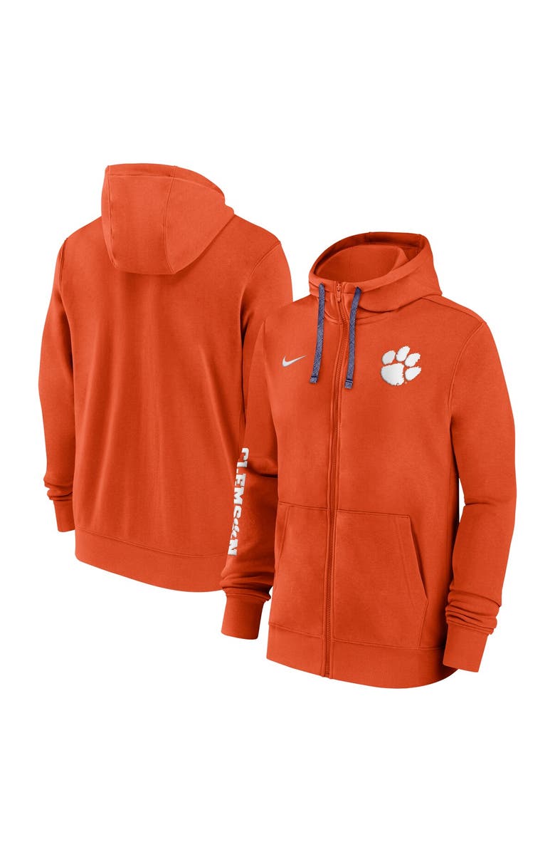 Nike Men's Nike Orange Clemson Tigers 2024 Sideline Full-Zip Hoodie, Main, color, Orange