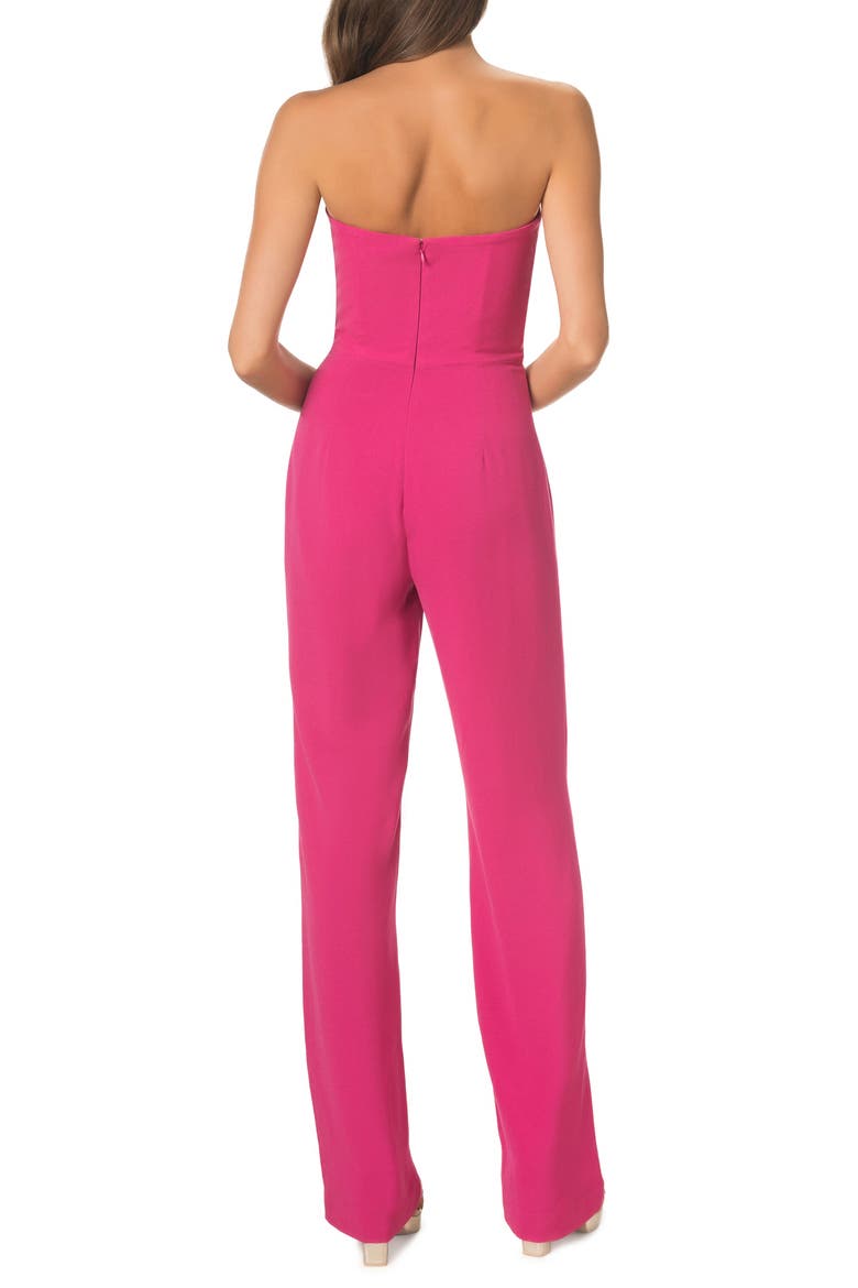 Preston Stretch Crepe Strapless Jumpsuit, Alternate, color, BRIGHT FUCHSIA