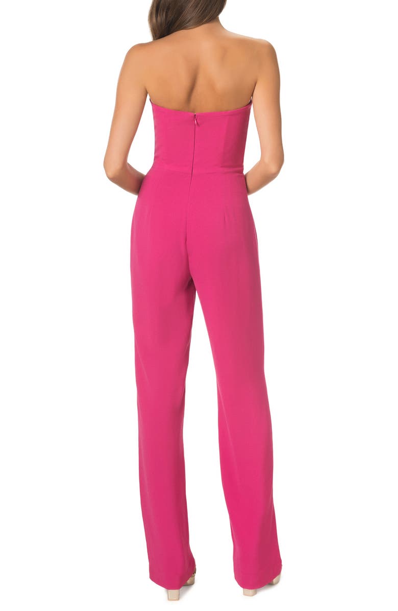 Dress the Population Preston Stretch Crepe Strapless Jumpsuit, Alternate, color,