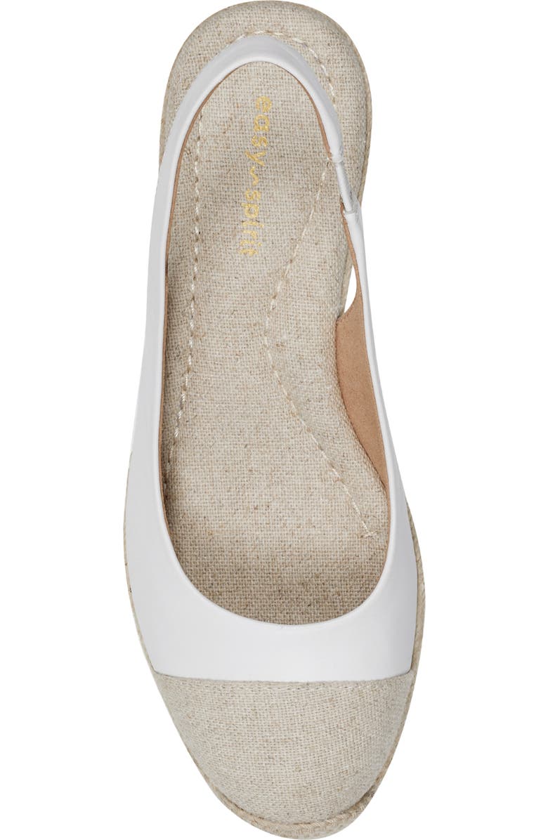 Easy Spirit Margie Slingback Wedge Espadrille Pump, Alternate, color, White