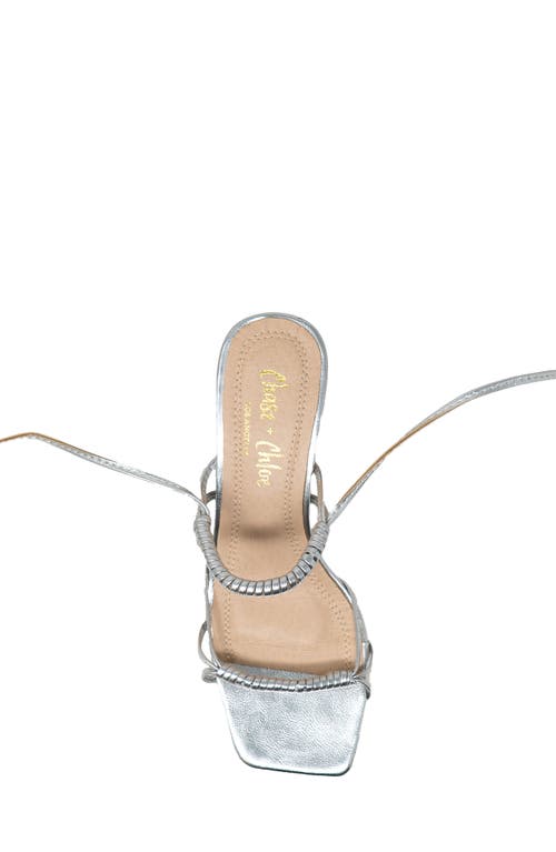 Chase & Chloe Chase And Chloe Block Heel Ankle Tie Sandal