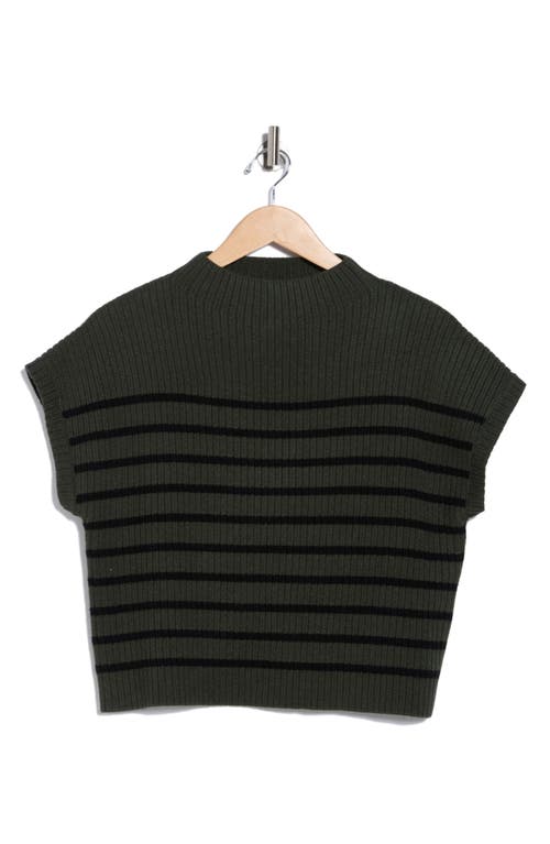 Blu Pepper Mock Neck Pullover Sweater In Green