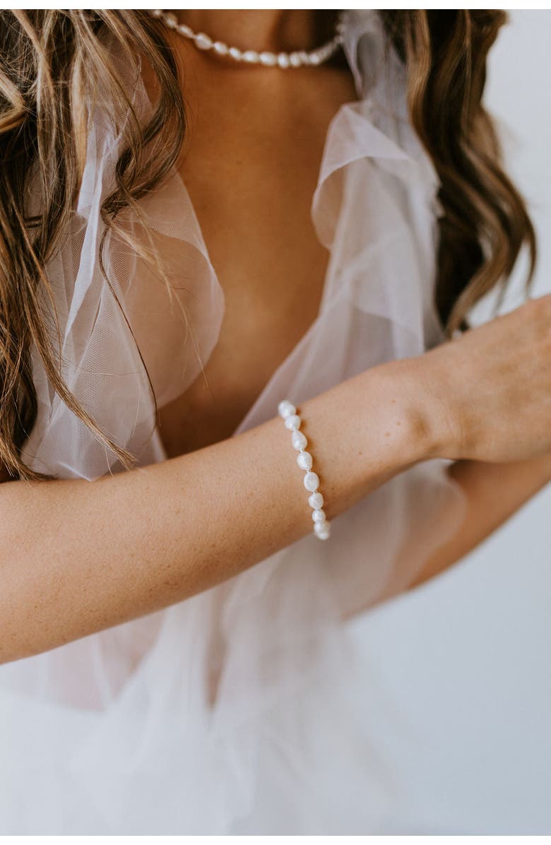 Untamed Petals Parnell Pearl Bracelet, Alternate, color, Pearl