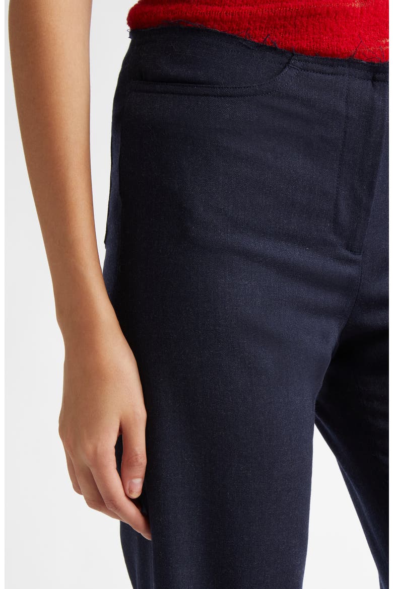 Sienna Deconstructed Stretch Wool Pants, Alternate, color, NAVY