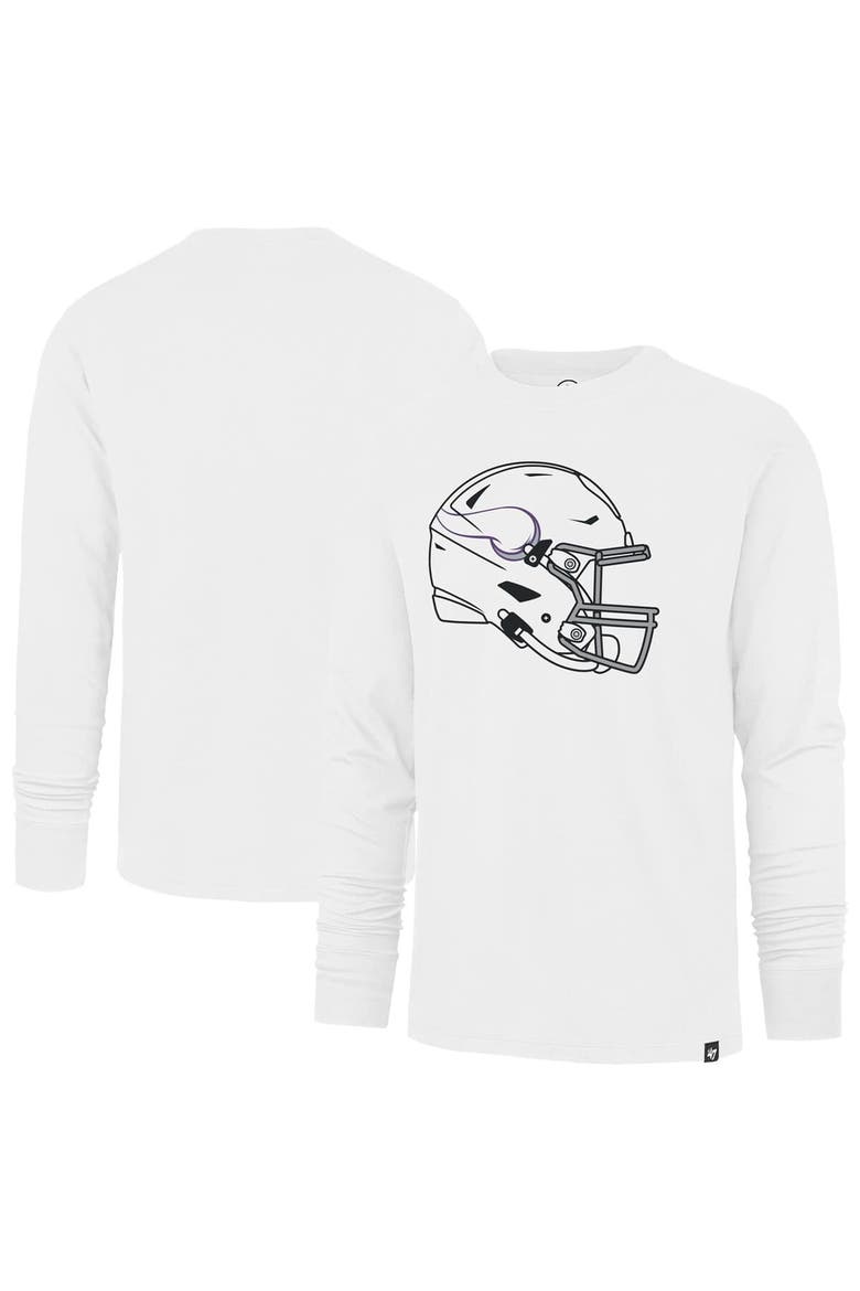Men's '47  White Minnesota Vikings Imprint Long Sleeve T-Shirt, Main, color, White
