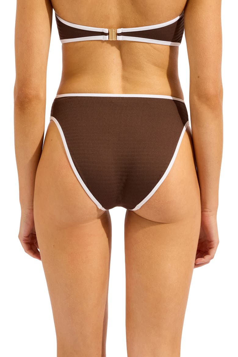 Beach Bound High Cut Bikini Bottoms, Alternate, color, DARK CHOCOLATE