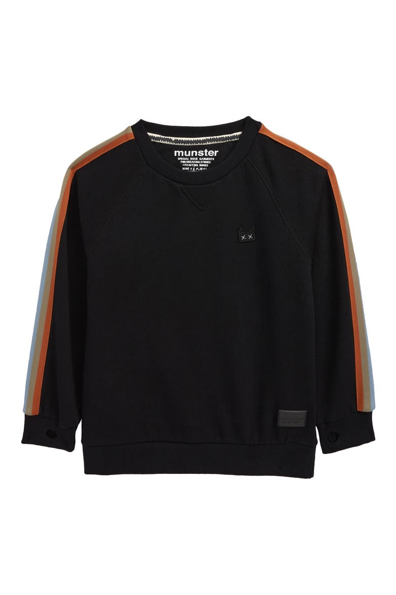 Kids' Trackside Sweatshirt, Main, color, SOFT BLACK