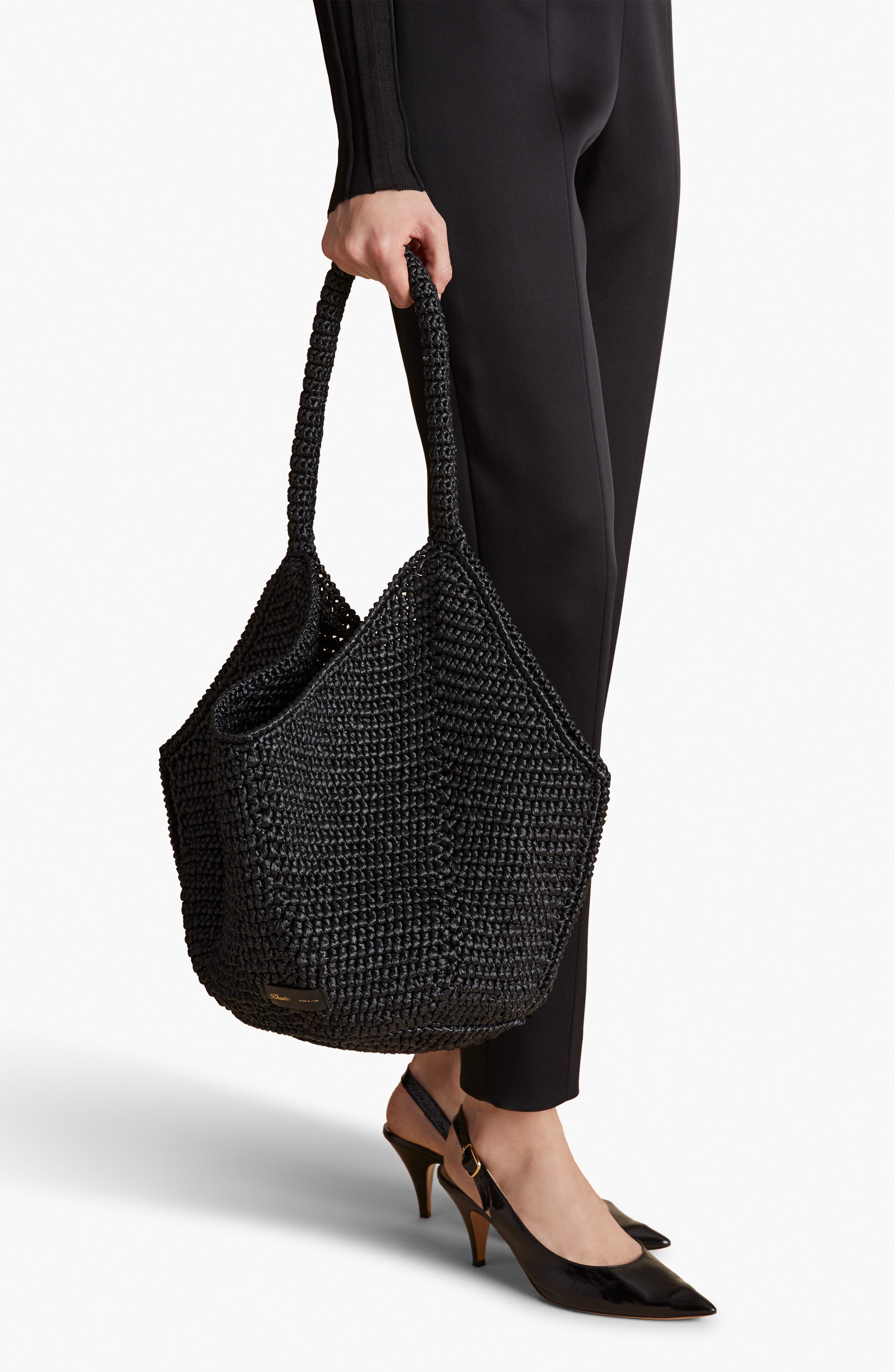 Khaite Medium Lotus Raffia Tote, Alternate, color, 