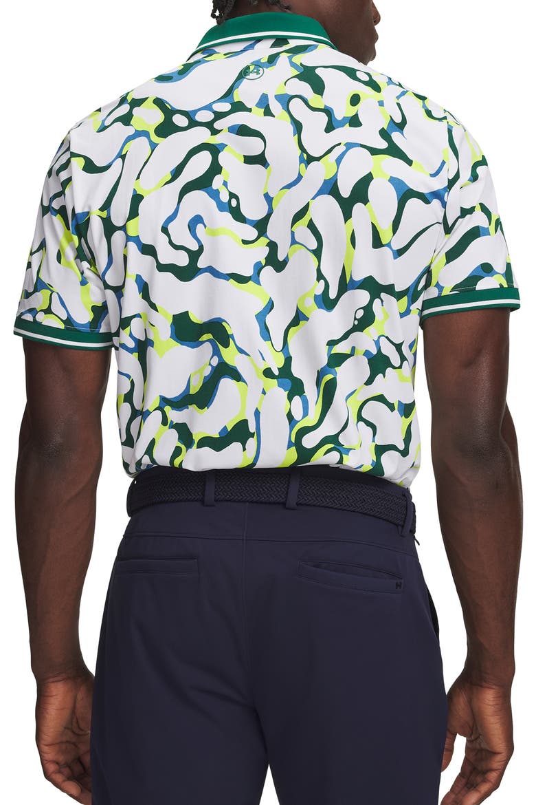 Drive Printed Performance Polo, Alternate, color, WHITE/ CAMPUS IVY GREEN
