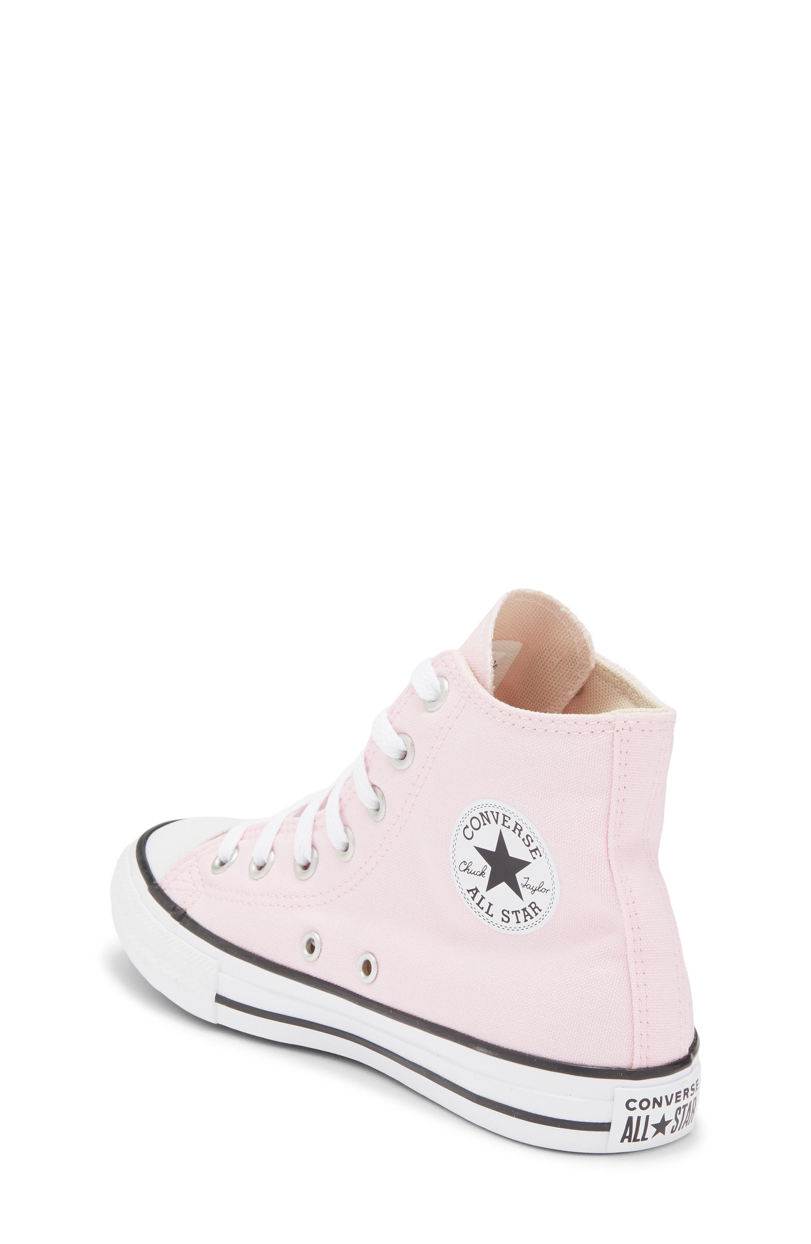 Converse Kids' Chuck Taylor<sup>®</sup> All Star<sup>®</sup> High Top Sneaker, Alternate, color, Pink Foam/ White/ Black