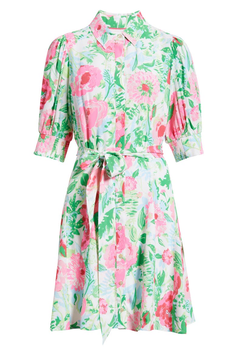 Larkyn Floral Elbow Sleeve Shirtdress, Alternate, color, MULTI POPPY PARTY