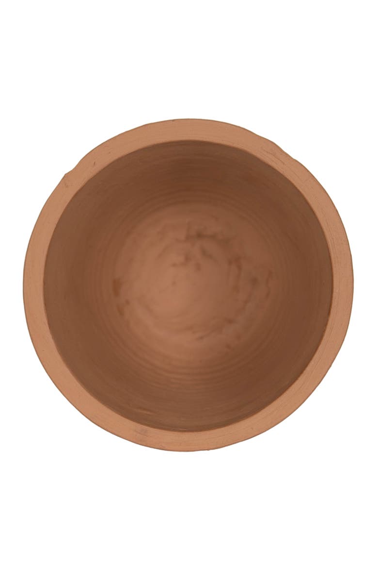 "Enjoy Every Moment" Cursive Terracotta Planter Pot 5.25", Alternate, color, Brown