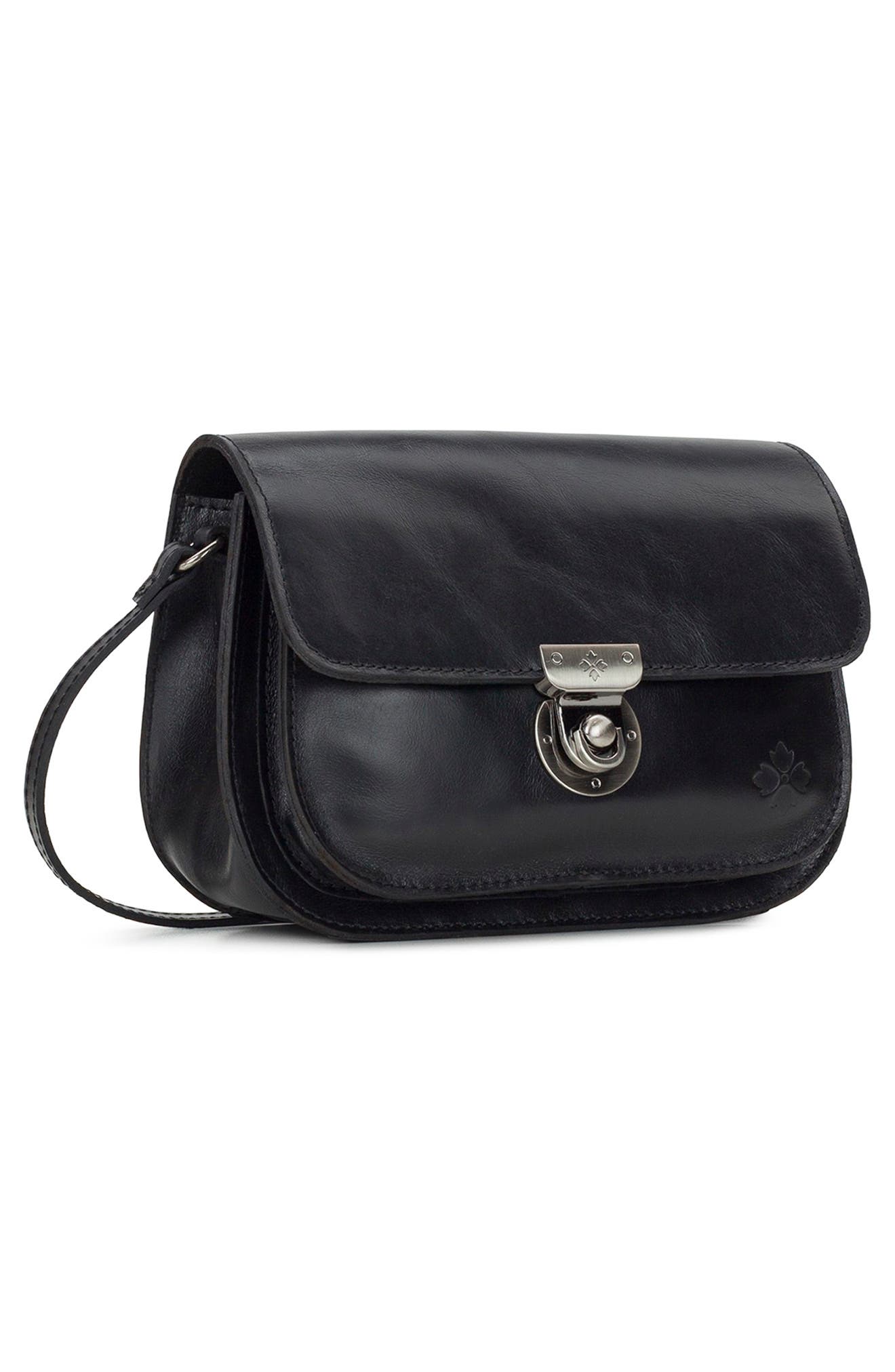 Besano Leather Crossbody Bag, Alternate, color, BLACK