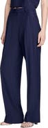SANDRO Striped sequin trousers